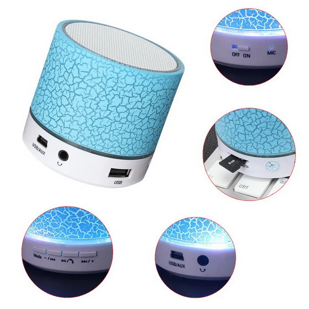 Best selling Mini Wireless BT Speaker With LED TF USB