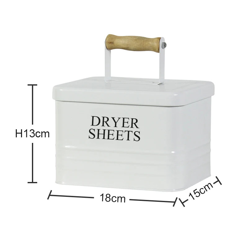 Laundry Room Organization Storage Wooden Handle Modern Farmhouse Metal