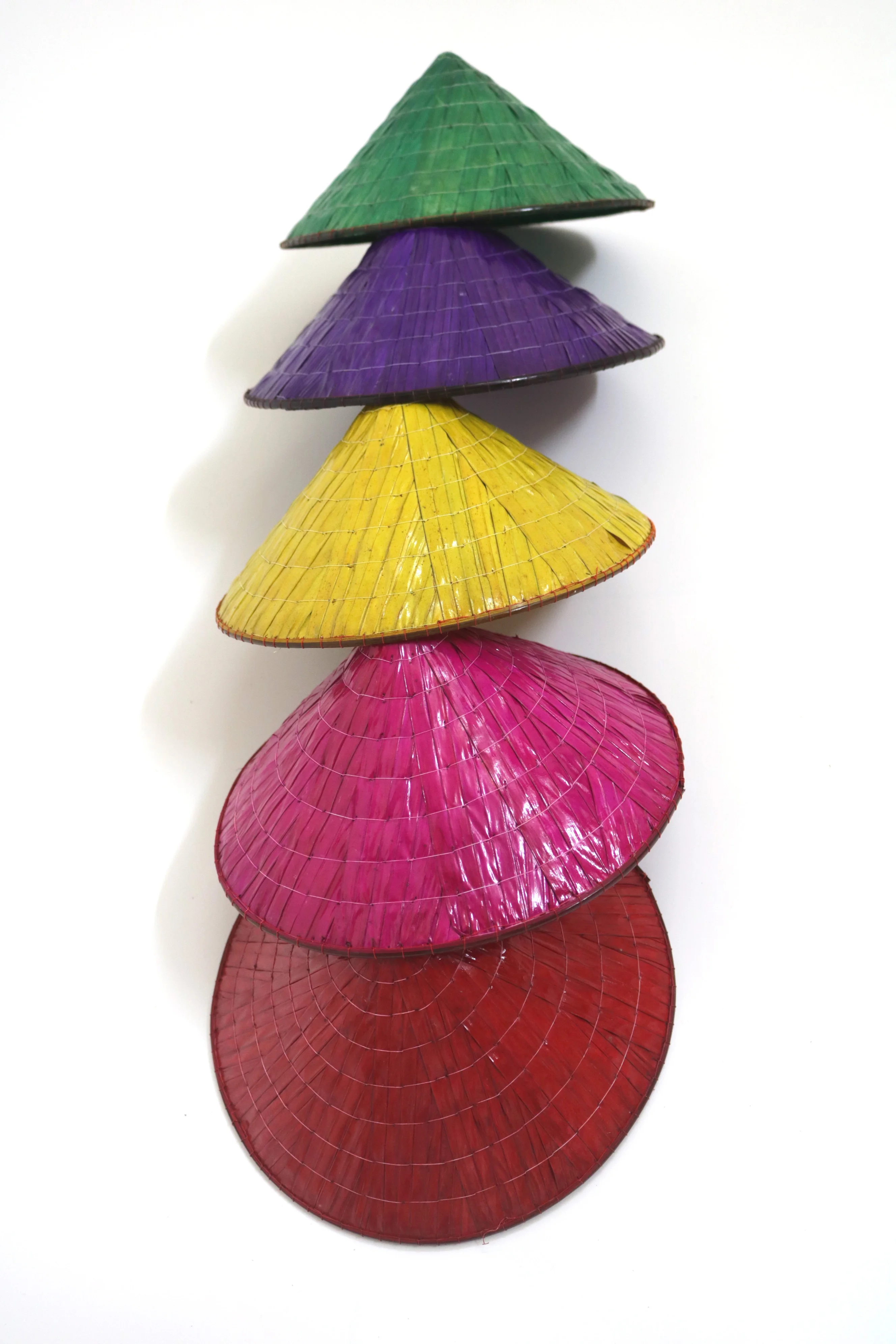 colourful palm leaf conical hat from high quality supplier