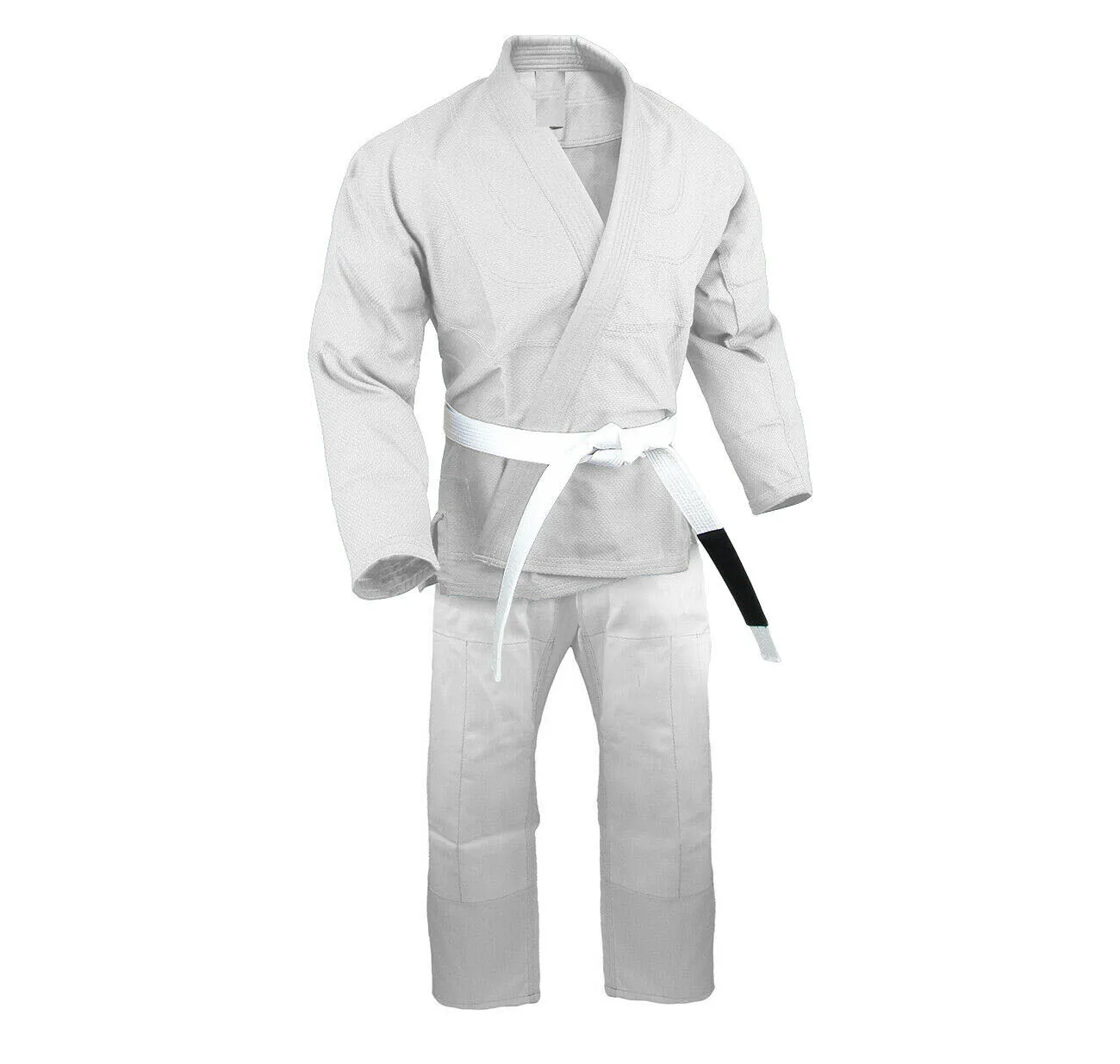 BJJ Gi Kimono 100% Preshrunk Cotton Traditional Jiu Jitsu Uniform w/ White Belt 