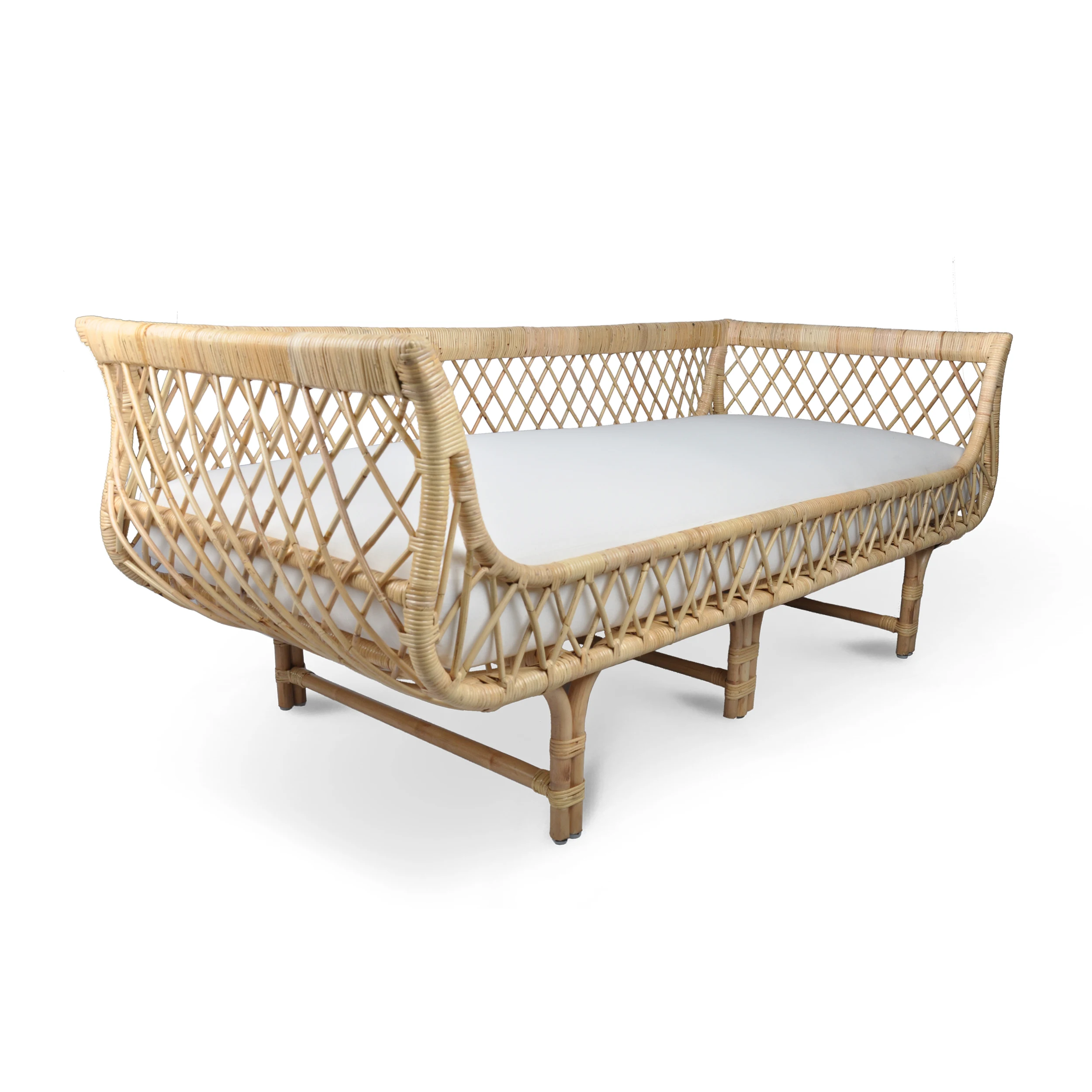 Best Quality Handmade Daybed Sofa Bed Rattan Frame And Rattan