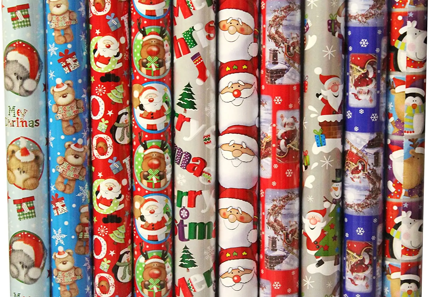 High Quality Christmas Wrapping Paper Rolls Gift Wraps With Different