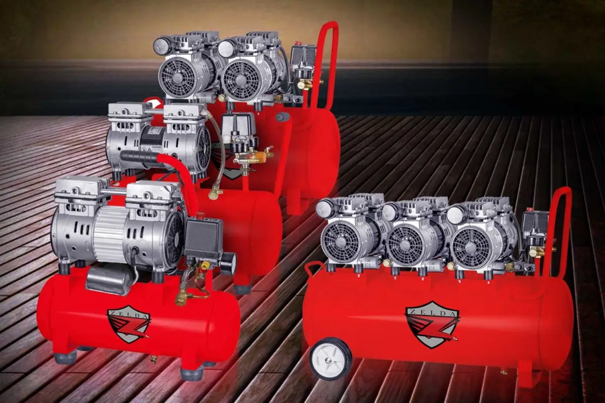 Factory cheap price portable oil free silent air compressor ZD6002-50L for sale