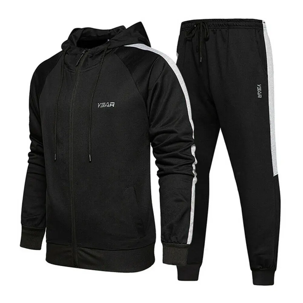 Men's Casual Tracksuits Long Sleeve Jogging Suits Sweatsuit Sets Track Jackets and Pants 2 Piece Outfit 