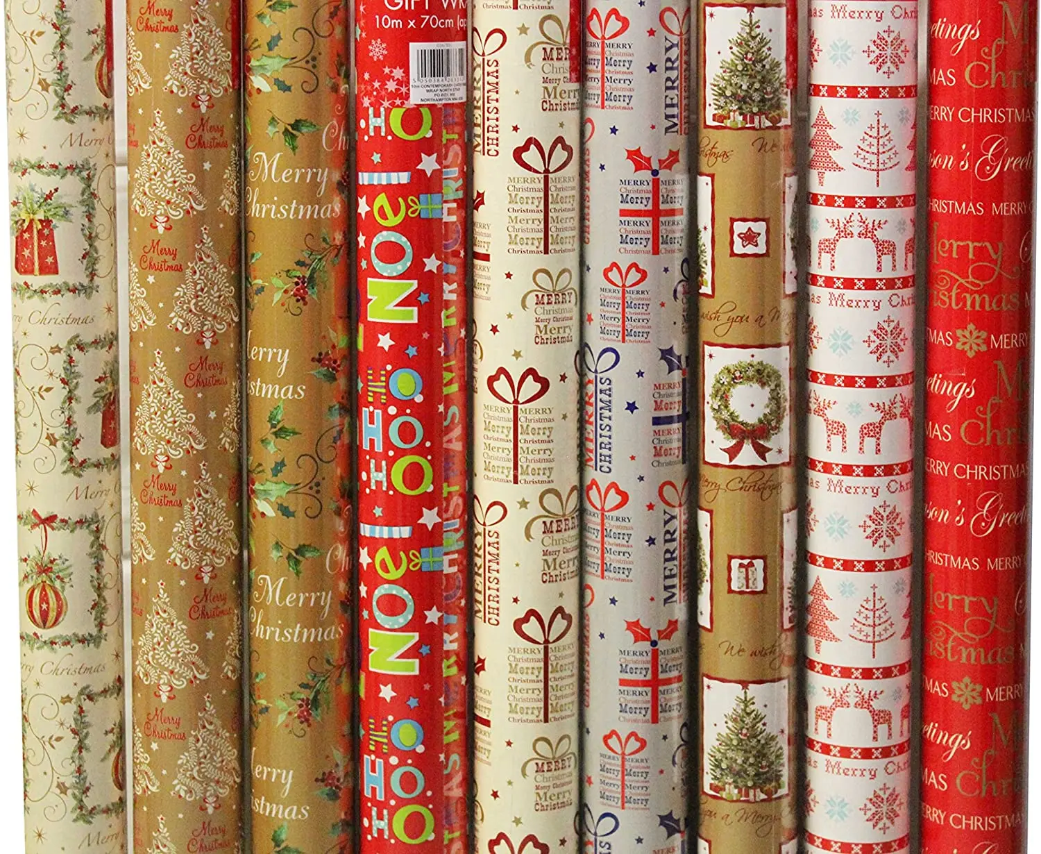 High Quality Christmas Wrapping Paper Rolls Gift Wraps With Different