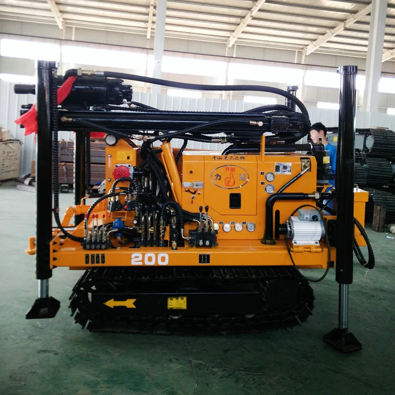 Cheap Price Crawler Dth Drilling Rig 200m Diesel Engine Multifunction