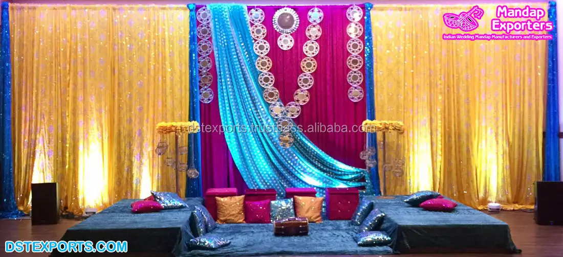 Awesome Haldi Ceremony Decoration Backdrops Indoor Mehendi Decoration  Backdrop Curtains Dazzling & Quirky Haldi Decoration - Buy  Backdrops,Wedding Stage Backdrops Curtains,Wedding Embroidered Backdrops  Curtains Product on 