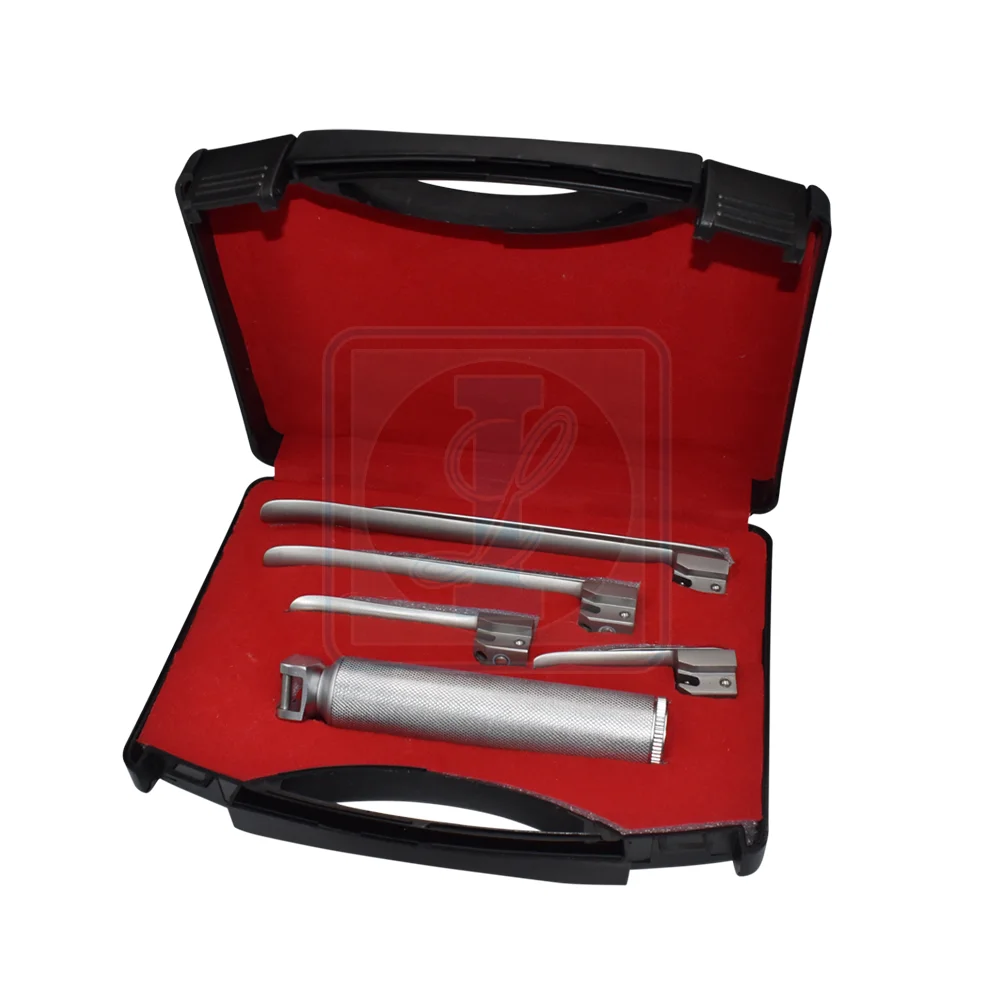 
Stainless Steel Fiberoptic Mac Laryngoscope Set 