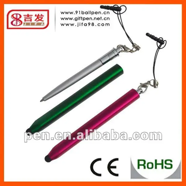 Newest 2 in 1 plastic touch stylus pen with lanyard for ipad